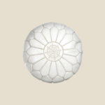 WHITE ROUND - OTTOMANS